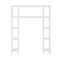 Alaterre Furniture Coventry 39"W x 48"H Bathroom Over Toilet Open Shelving Unit with Left and Right Side Shelves ANCT74WH - alternate 3